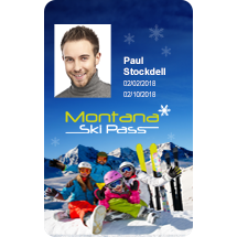 Plastic ID Ski Passes